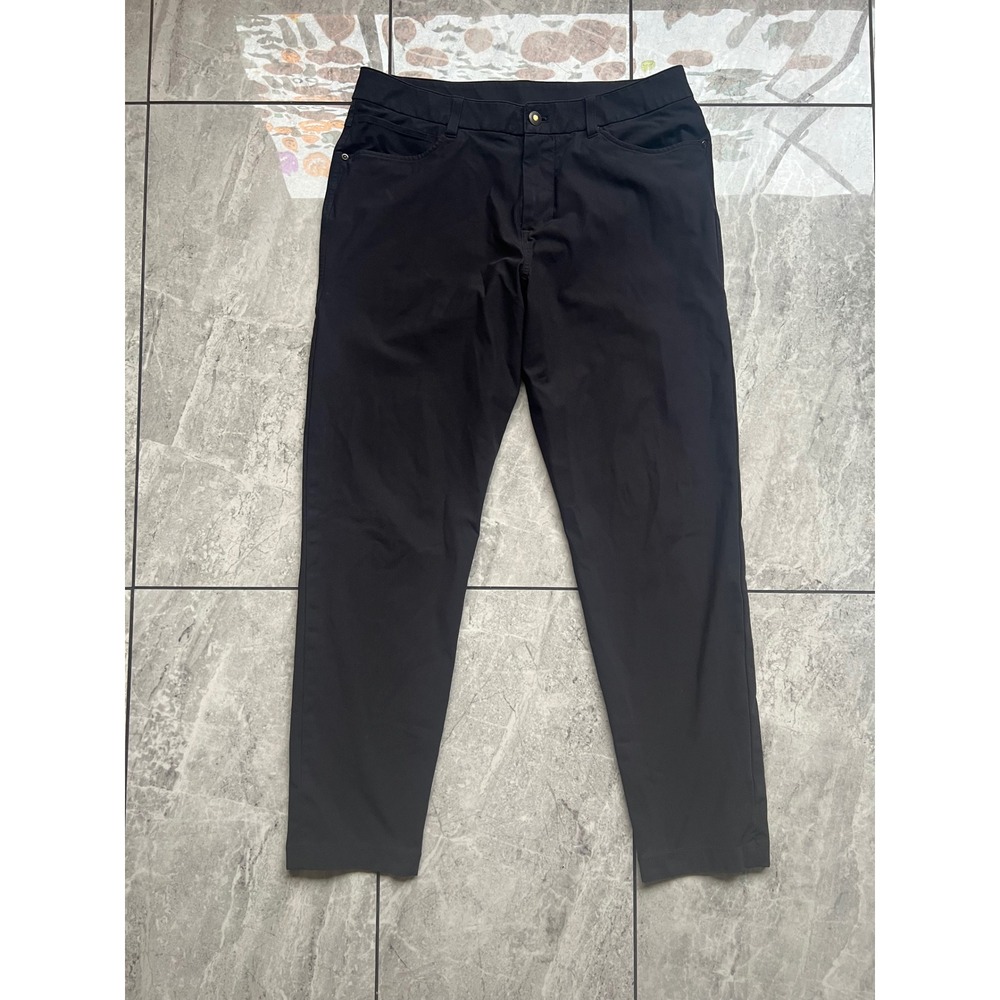Lululemon Mens Commission Pant Classic Black 5-Pocket Trousers Size 32